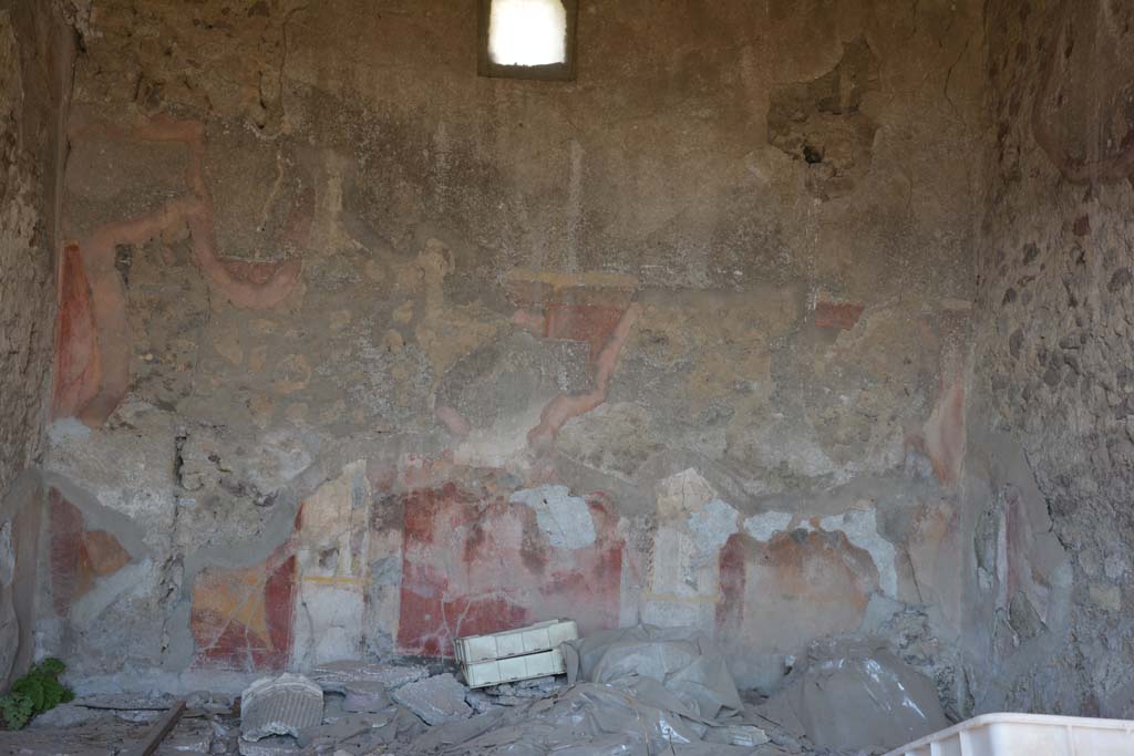 VII.2.16 Pompeii. October 2019. Oecus 3, detail from north wall.
Foto Annette Haug, ERC Grant 681269 DCOR.
