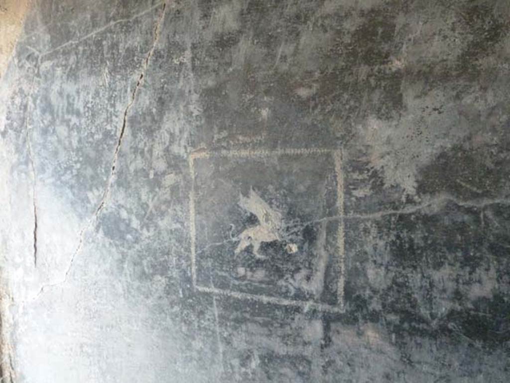 Stabiae, Secondo Complesso, September 2015. Room 15, painted animal from east wall.