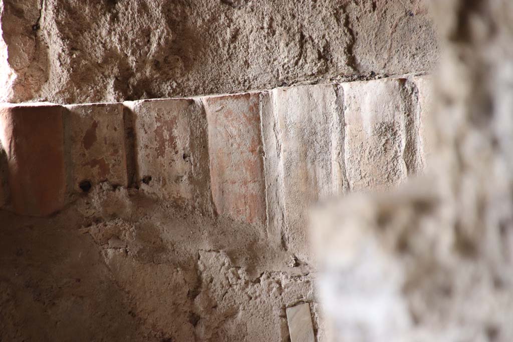 Stabiae, Villa Arianna, September 2021. 
Room 6, detail from north wall of the caldarium on north side of tepidarium. Photo courtesy of Klaus Heese.

