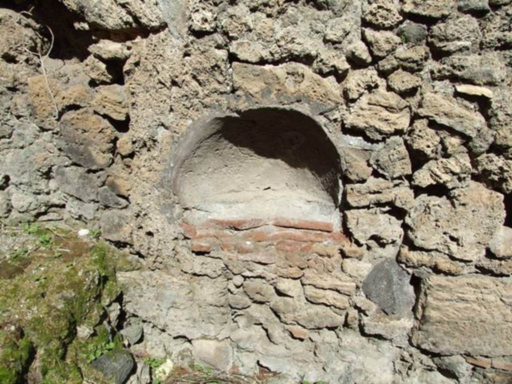 VIII.5.9 Pompeii.  March 2009.  Room 21. Kitchen.  Niche in North wall.