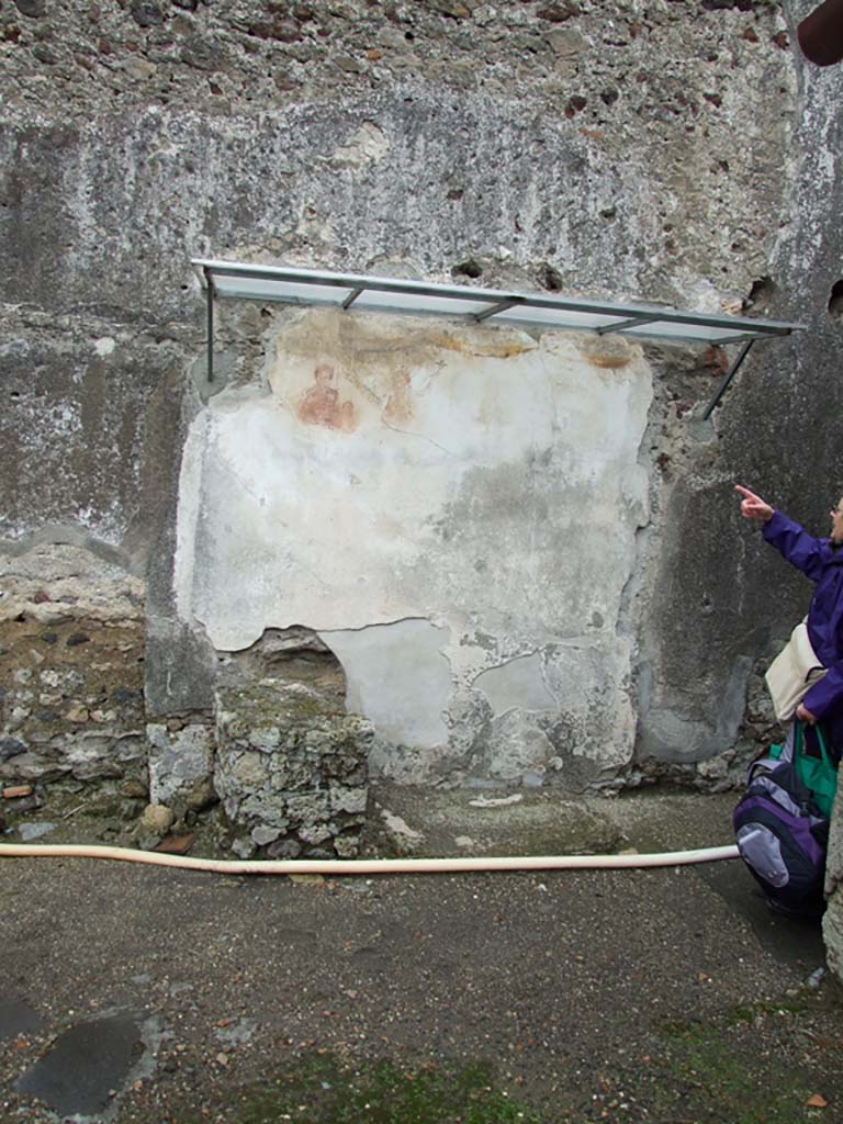 VI.11.9 Pompeii. December 2006. Room 16, household lararium.