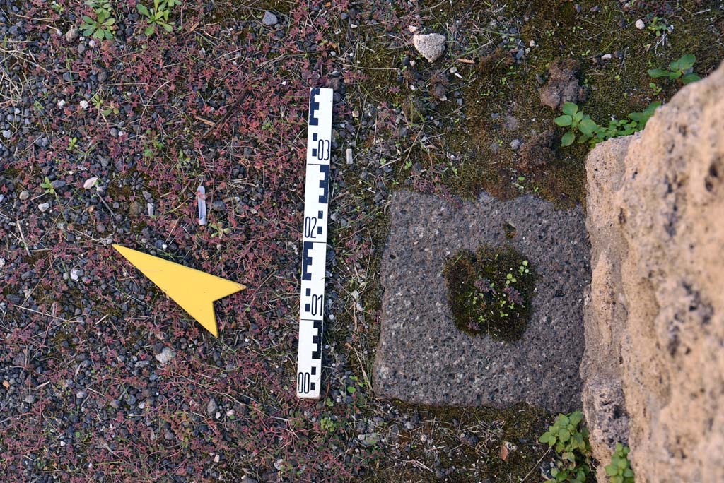 I.4.25/I.4.5 Pompeii. October 2019. Entrance corridor/fauces 3, detail from south side of entrance corridor/fauces.
Foto Tobias Busen, ERC Grant 681269 DCOR.
