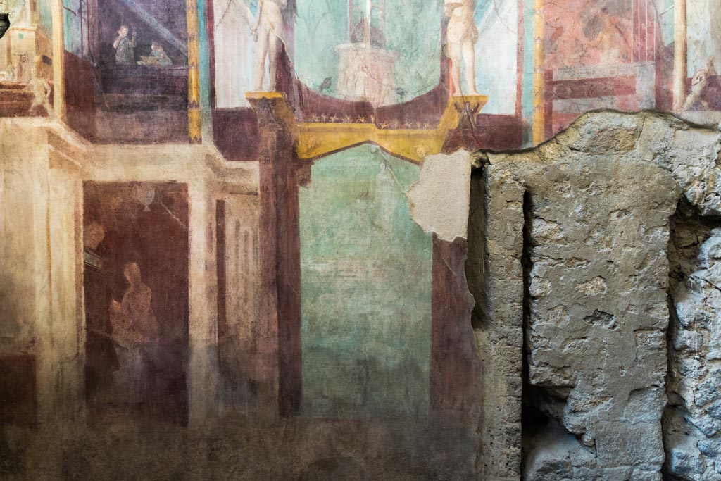 I.6.2 Pompeii. October 2023. North wall of frigidarium. Photo courtesy of Johannes Eber.