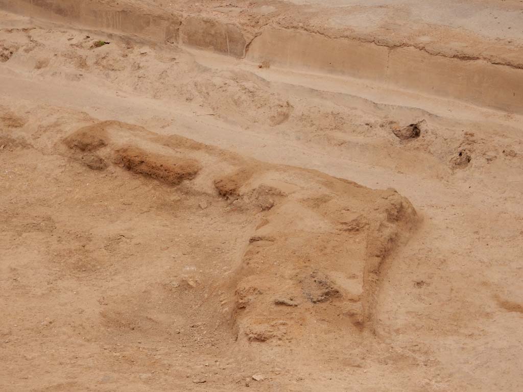 I.6.15 Pompeii. June 2019. Room 9, detail of garden area flooring in south-east corner.
Photo courtesy of Buzz Ferebee.
