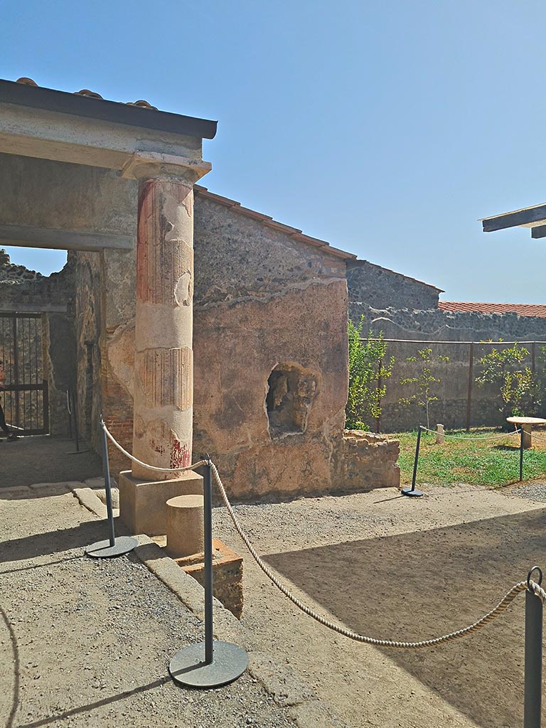 I.7.12 Pompeii. September 2024. 
Looking south-east from north portico. Photo courtesy of Giuseppe Ciaramella.
