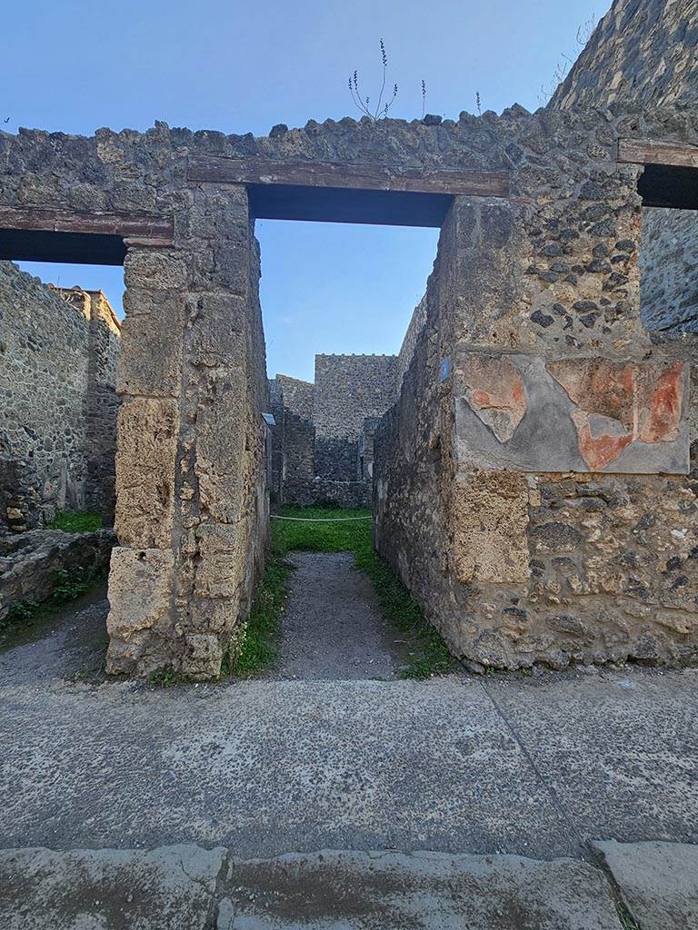 I.10.3, Pompeii. November 2024. Looking south to entrance doorway. Photo courtesy of Annette Haug.