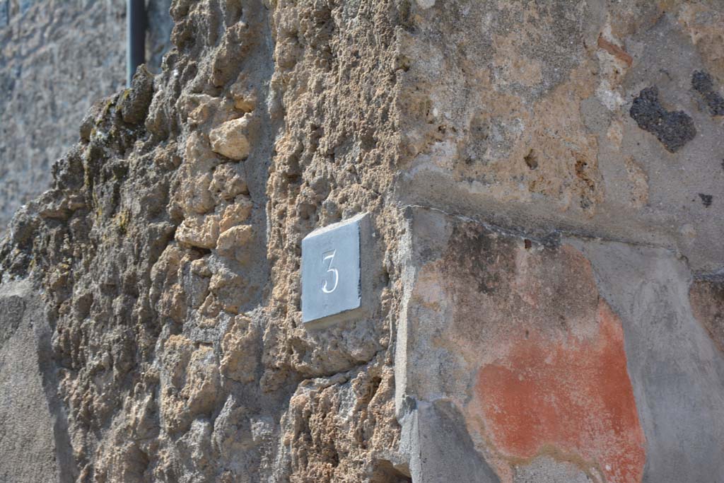 I.10.3 Pompeii. April 2017. Identification number-plate. Photo courtesy Adrian Hielscher.

