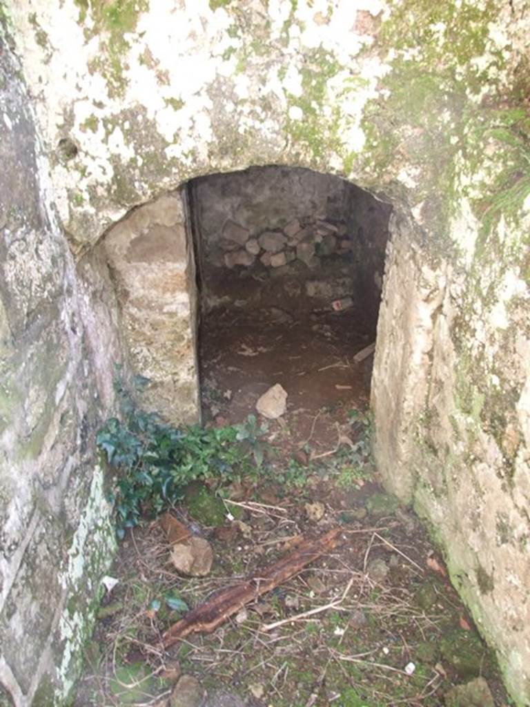 I.10.4 Pompeii. March 2009. Lower floor. Corridor leading south to praefurnium, room D.
