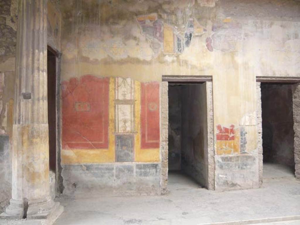 I.10.4 Pompeii. May 2012. West wall of atrium and doorway to room 7, in south-west corner of atrium. Photo courtesy of Buzz Ferebee.
