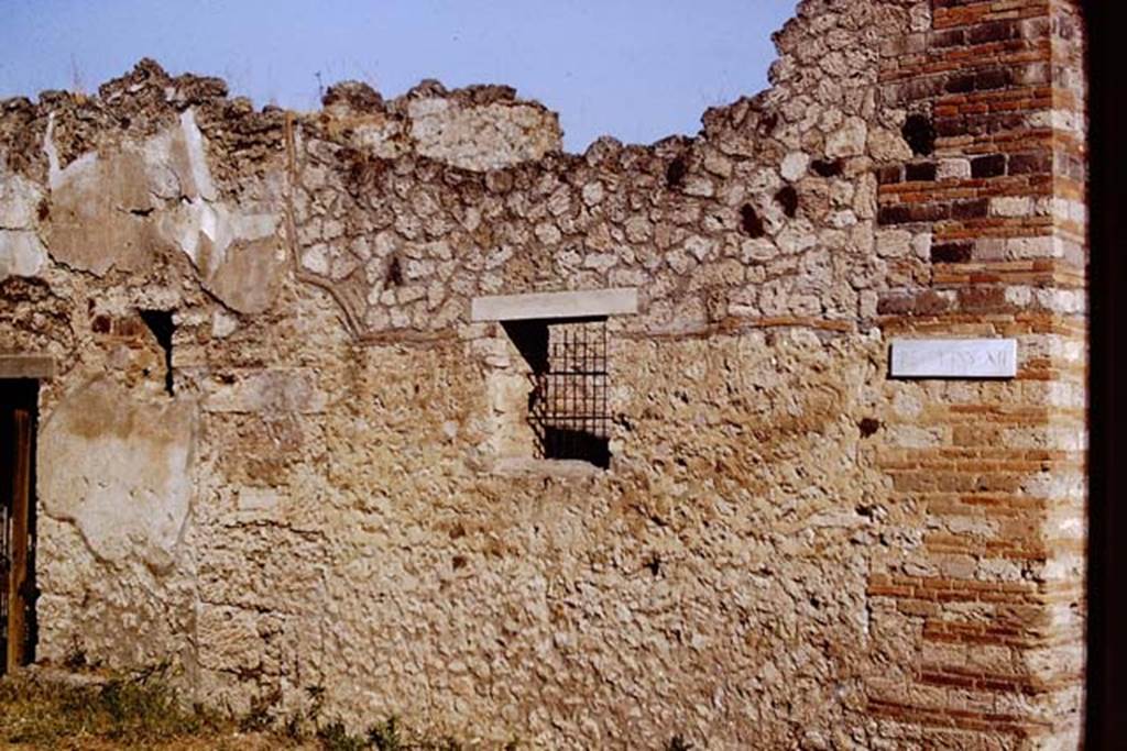 I.12.8 Pompeii. 1972. Front façade on north side of Via di Castricio. Photo by Stanley A. Jashemski. 
Source: The Wilhelmina and Stanley A. Jashemski archive in the University of Maryland Library, Special Collections (See collection page) and made available under the Creative Commons Attribution-Non Commercial License v.4. See Licence and use details. J72f0601
