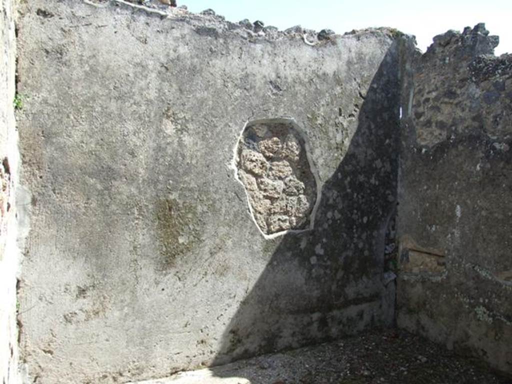 I.12.16 Pompeii.  March 2009.  Room 6.  East wall, and south east corner.