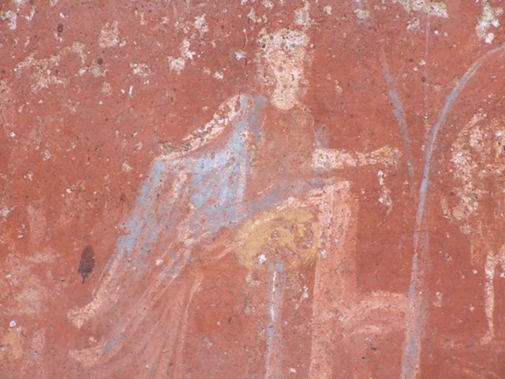 I.14.7 Pompeii.  March 2009.  Detail of river god Sarnus. See Frhlich, T., 1991. Lararien und Fassadenbilder in den Vesuvstdten. Mainz: von Zabern. (L33, T:5,1; 6).