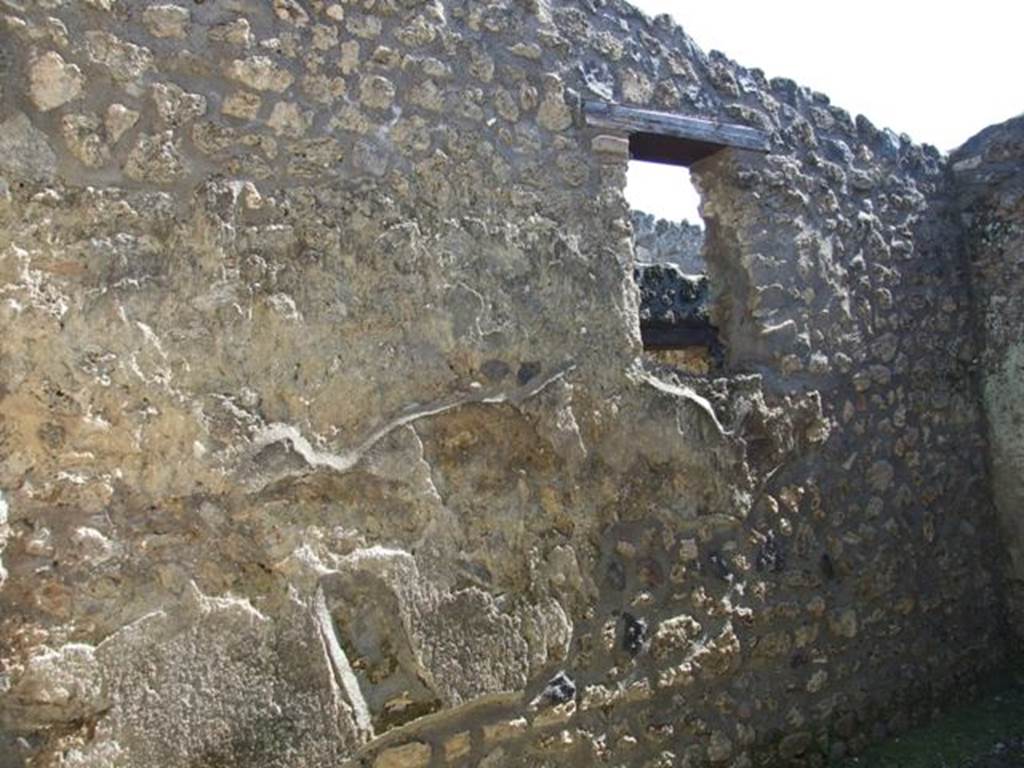 I.14.7 Pompeii.  March 2009.  Windowed triclinium, east wall.