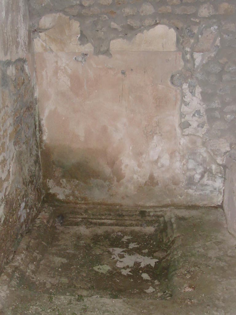 I.14.15 Pompeii. May 2003. 
Basin in floor on east side of room on north side of bar room. Photo courtesy of Nicolas Monteix.
