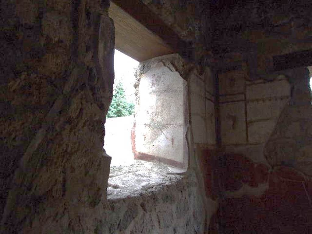 I.16.4 Pompeii. December 2006. Window of summer triclinium, west side.