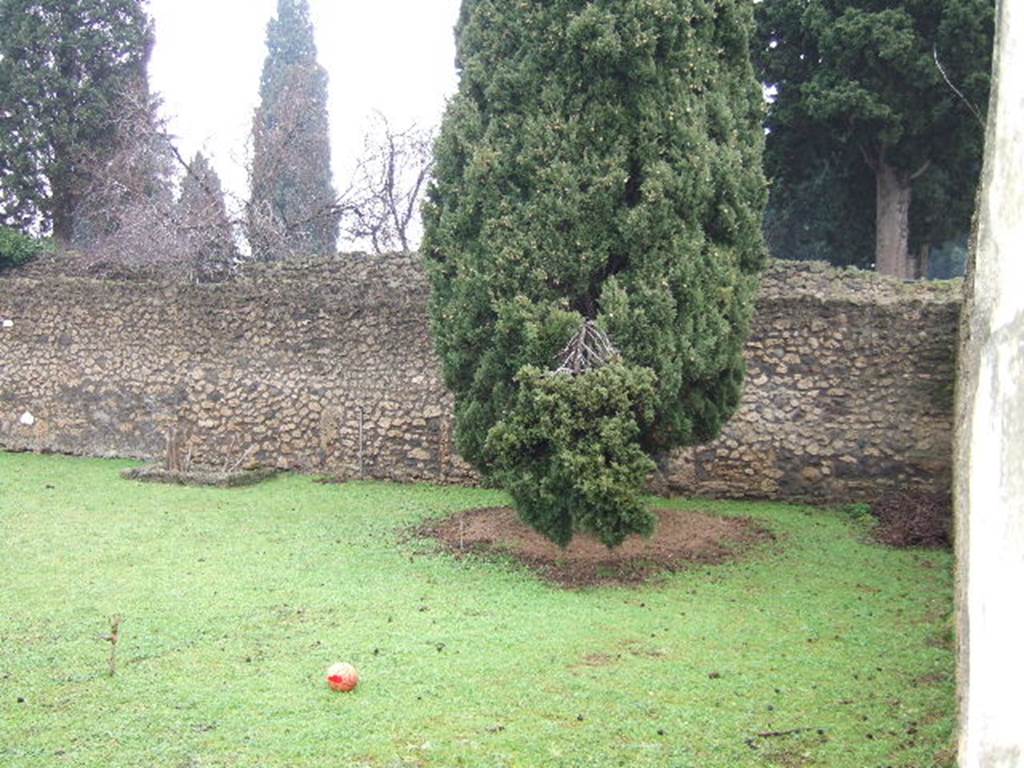 II.1.8 Pompeii. December 2005. East side of garden, from doorway.