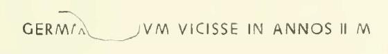V.4.1 Pompeii. SOUTH WALL, on white plaster: 

1. In rather large letters:
GERMA       VM VICISSE IN ANNOS II M
According to Epigraphik-Datenbank Clauss/Slaby (See www.manfredclauss.de) this is 
German[3]um vicisse in annos II M      [CIL IV 6734]

