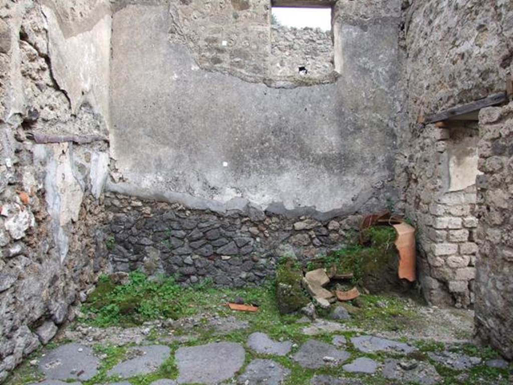 V.4.1 Pompeii. December 2007. Looking east in room to rear of bakery area.