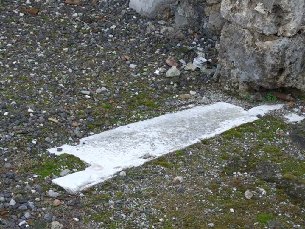 VI.1.7 Pompeii. December 2007. Entrance threshold or sill to room 43.