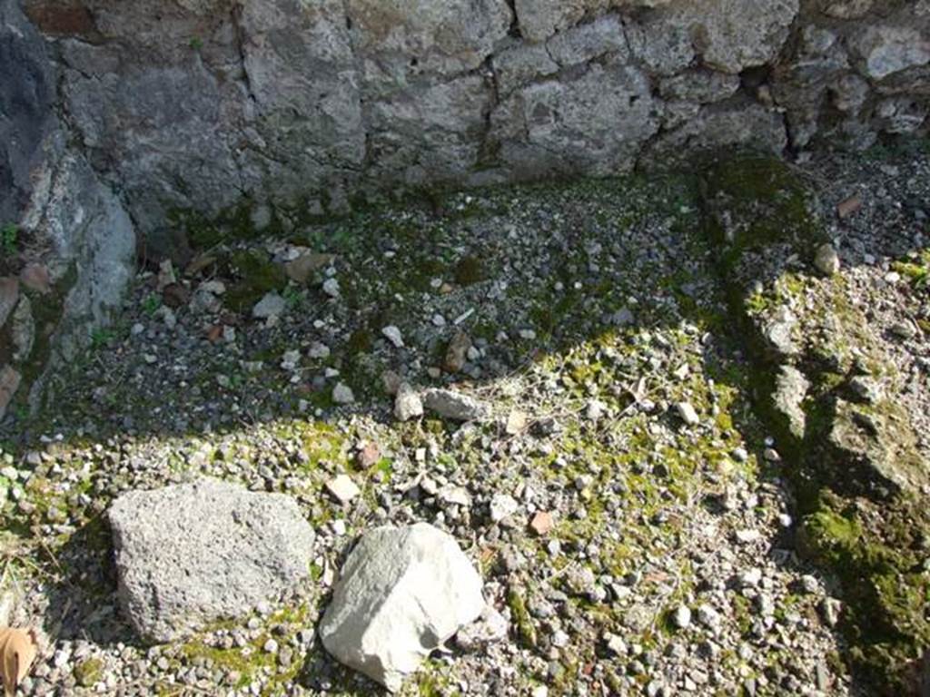 VI.7.1 Pompeii.  March 2009. Latrine area at rear of Kitchen, under stairs to upper floor.