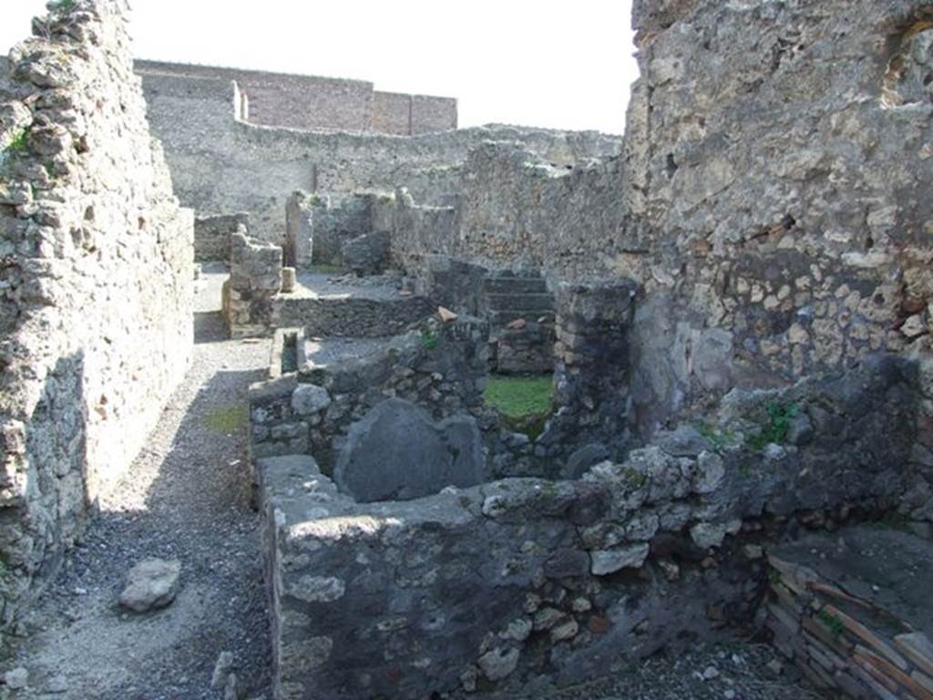 VI.7.7 Pompeii.  March 2009. Looking south from Kitchen area, along Corridor to front entrance.