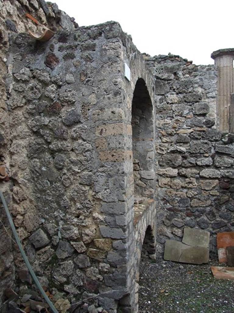 VI.7.19 Pompeii. December 2006. Kitchen, looking east towards oven/hearth.
