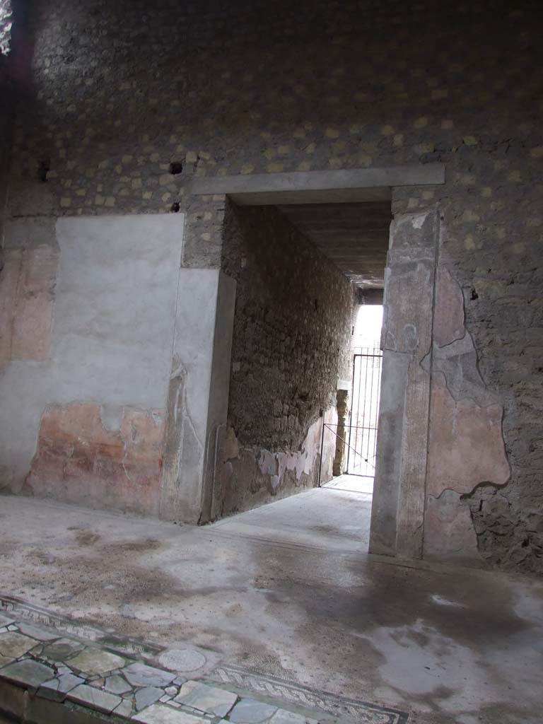 VI.8.5 Pompeii. March 2009. Room 1, atrium and entrance fauces looking south. 