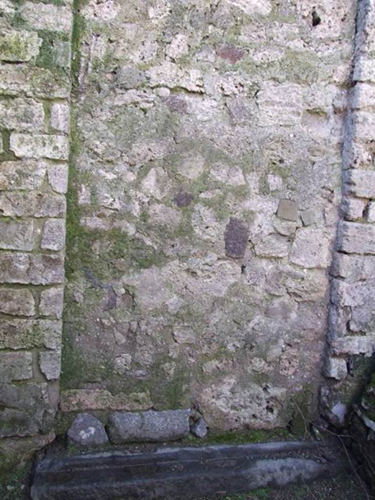 VI.8.22 Pompeii.  March 2009.  Blocked doorway at rear entrance VI.8.1