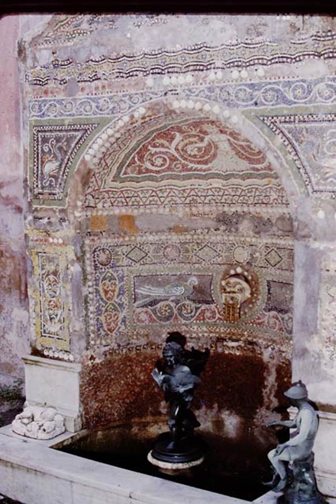 VI.8.23 Pompeii, 1978. Detail of fountain.  Photo by Stanley A. Jashemski.   
Source: The Wilhelmina and Stanley A. Jashemski archive in the University of Maryland Library, Special Collections (See collection page) and made available under the Creative Commons Attribution-Non Commercial License v.4. See Licence and use details. J78f0024
