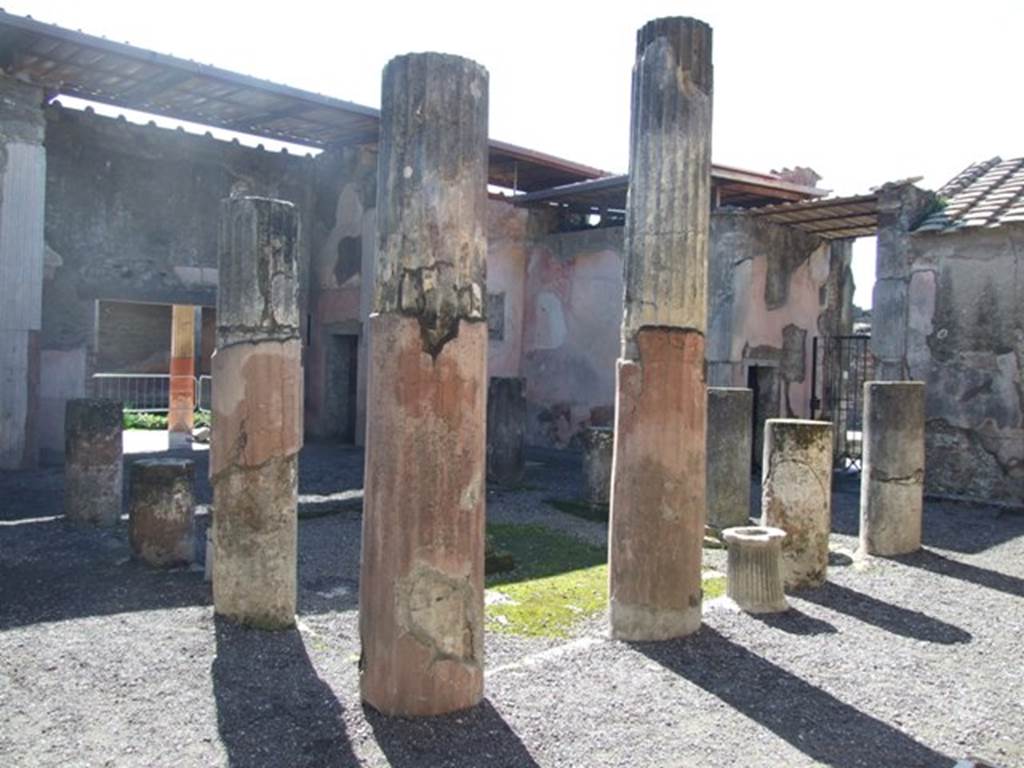 VI.9.6 Pompeii. March 2009. Room 3, looking south-west across atrium, from room 11.