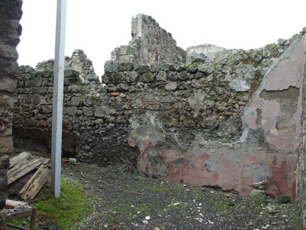 VI.9.6 Pompeii. March 2009. Room 20, north wall of triclinium.