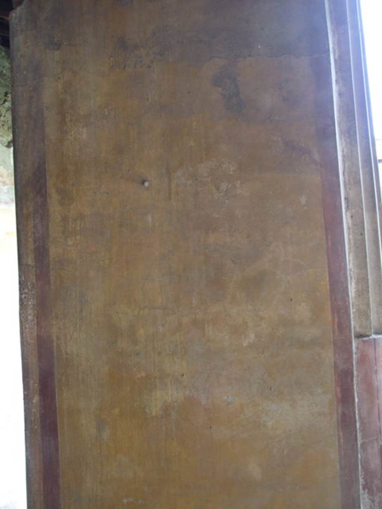 VI.9.6 Pompeii. March 2009.  Room 6, looking north at south side of large pilaster in south-west corner of peristyle.
