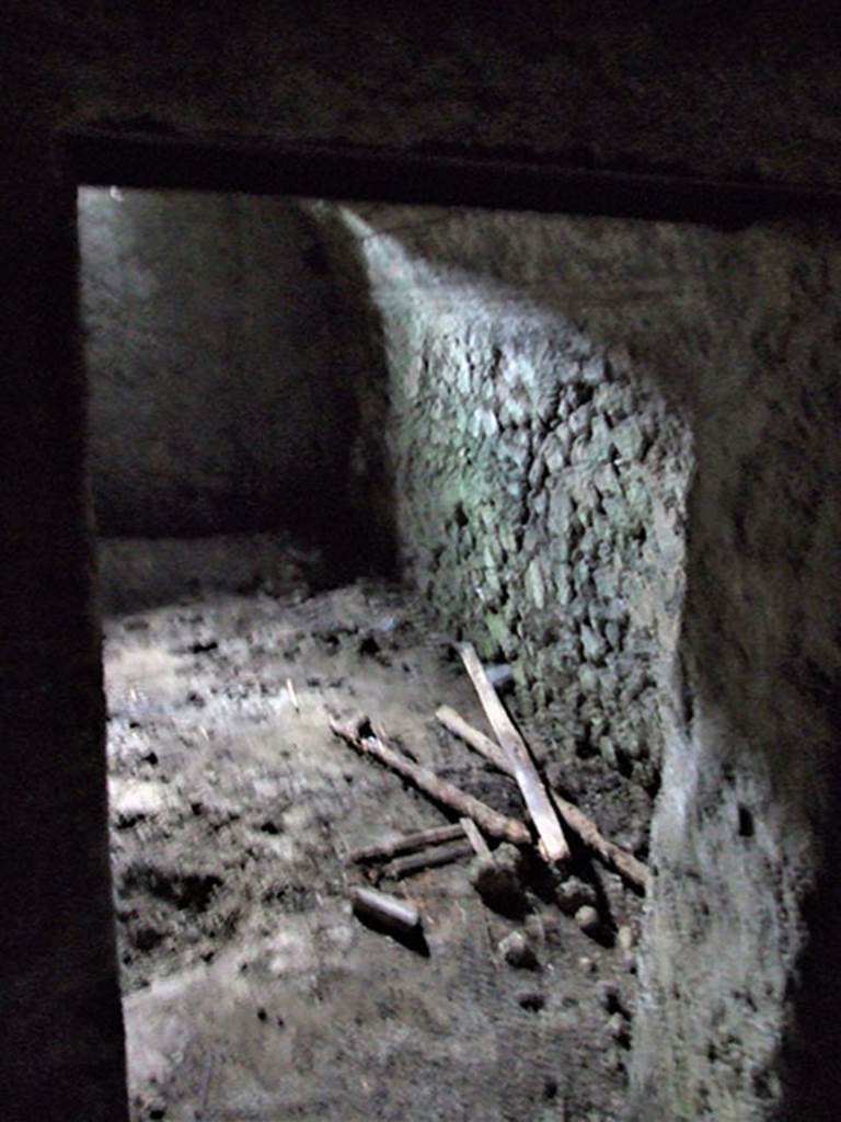 VI.9.10 Pompeii. March 2009. Looking south from second room through doorway into third underground room.