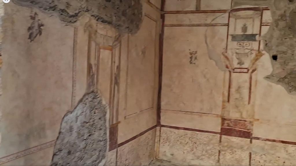 VI.15.1 Pompeii. April 2023. Looking towards north-east corner of white cubiculum “u”. Photo courtesy of Giuseppe Ciaramella.