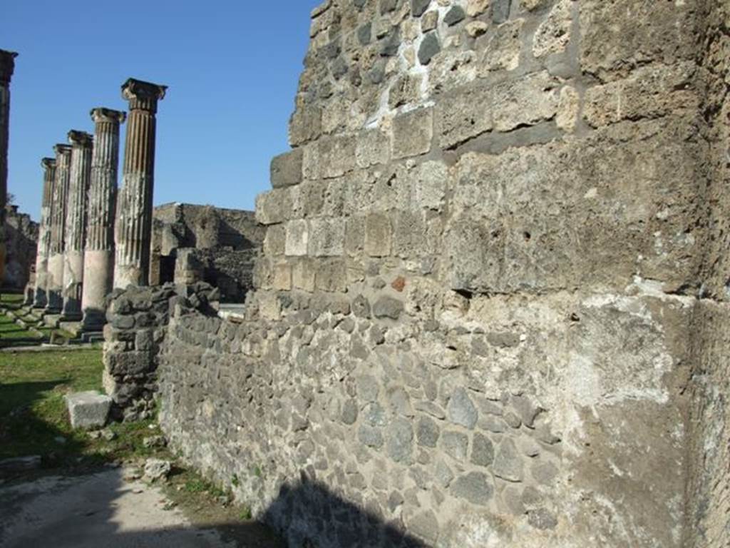 VII.4.31 Pompeii.  March 2009.  Room 10. Tablinum.  East wall.  Looking north.