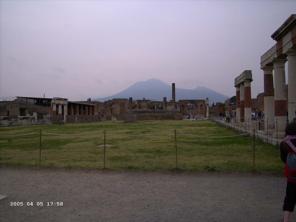 VII.8 Pompeii Forum. April 2005. Looking north from the east side. Photo courtesy of Klaus Heese.