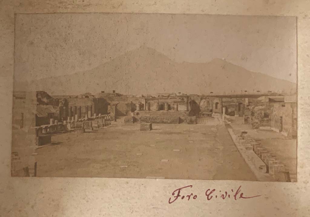 VII.8.00 Pompeii. From an album dated c.1875-1885. Looking north along east side of Forum. Photo courtesy of Rick Bauer.

