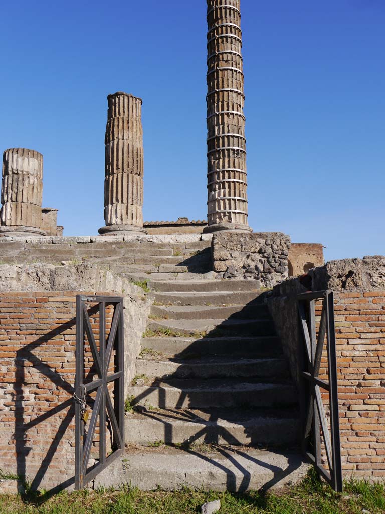 VII.8.01 Pompeii, September 2018. Looking north to steps on east side of Temple.
Foto Anne Kleineberg, ERC Grant 681269 DÉCOR.
