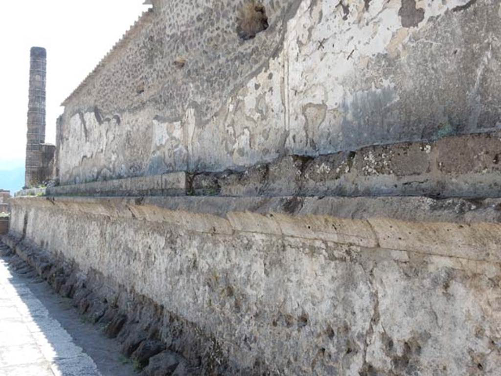 VII.8.1 Pompeii, May 2018. Looking south along east wall of Temple. Photo courtesy of Buzz Ferebee.

