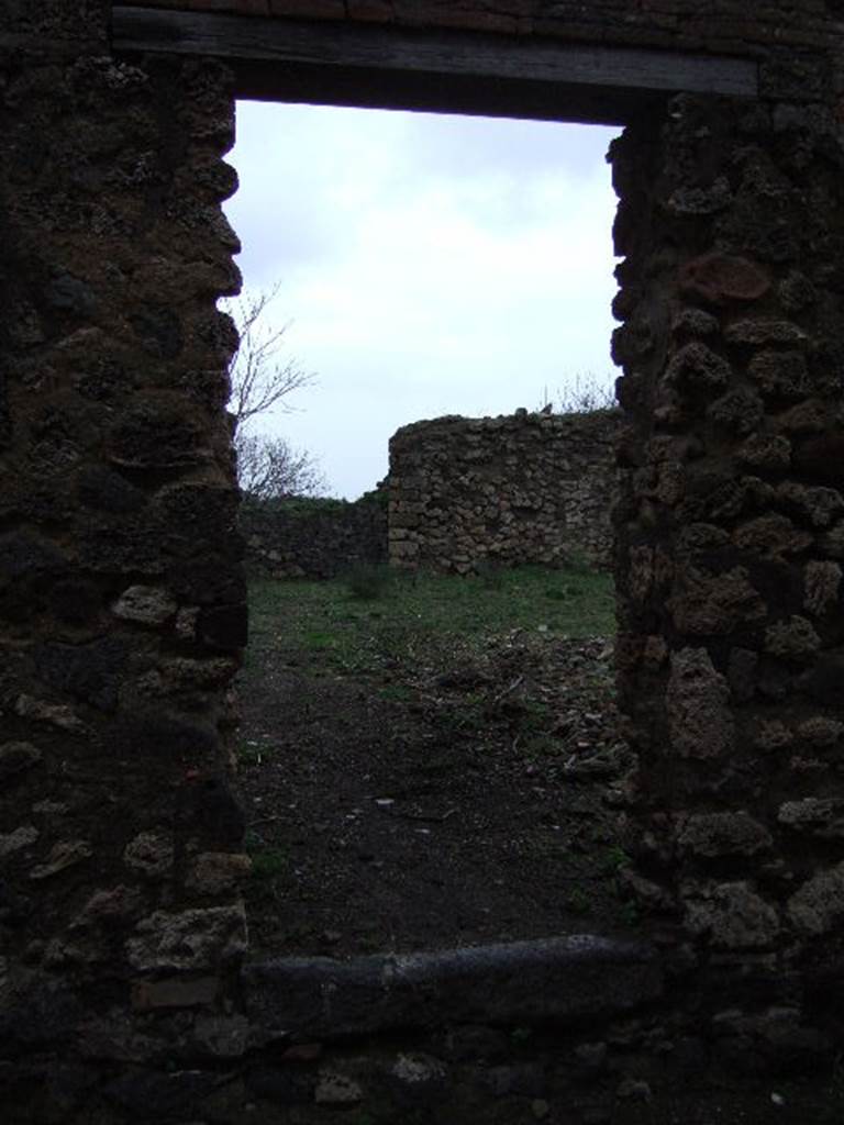 VII.11.1 Pompeii. December 2005. Entrance doorway, looking east.