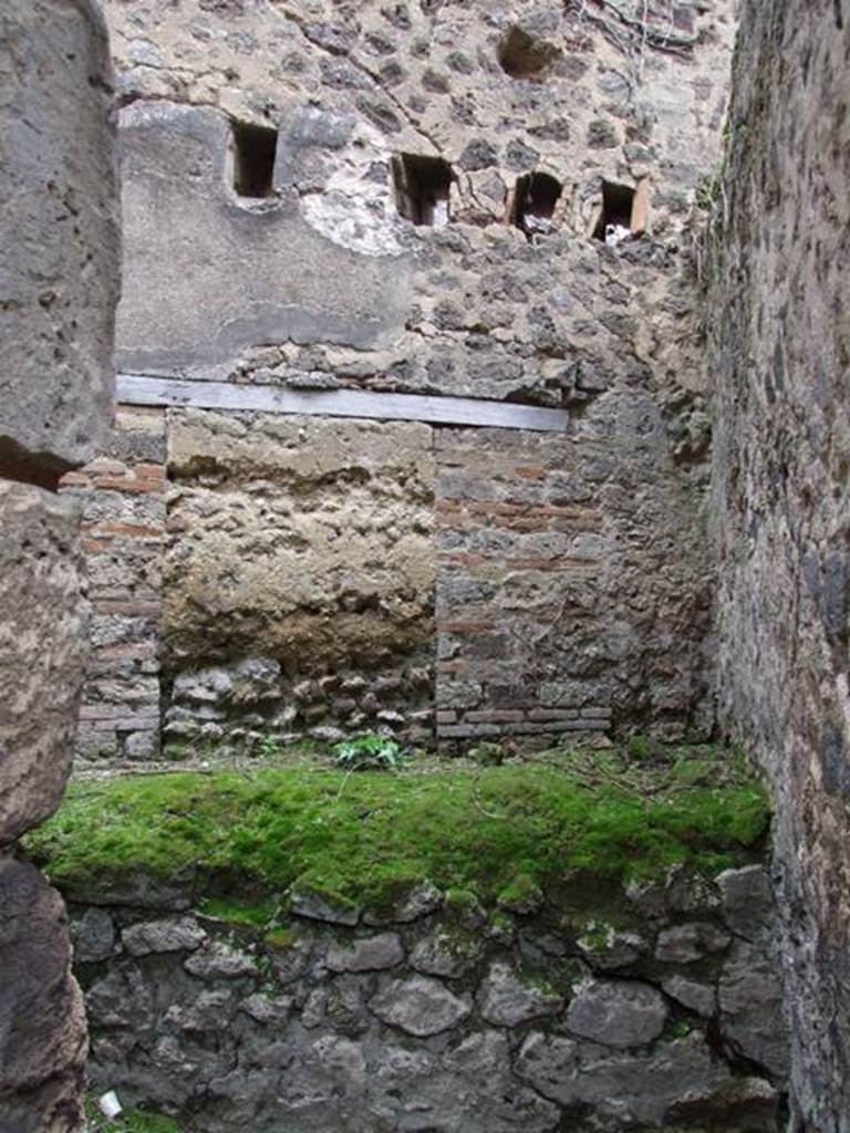 VII.11.14 Pompeii. March 2009. Room 11, east wall of kitchen, with hearth.