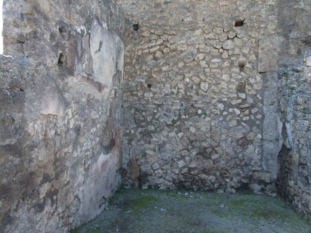 VII.14.9 Pompeii. March 2009. Room 3, west wall and south-west corner of ala.