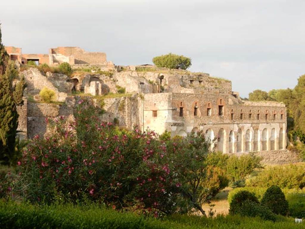 VIII.2.20 Pompeii, May 2018. Sarno Baths complex, from the rear. Photo courtesy of Buzz Ferebee.