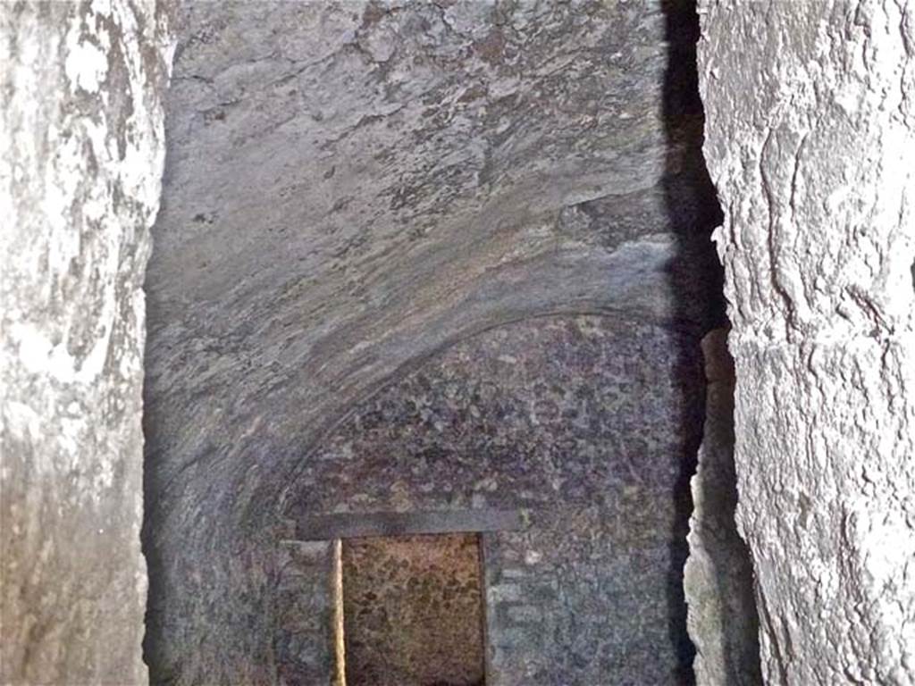 VIII.2.27 Pompeii. September 2011. Looking through window into underground room. Photo courtesy of Michael Binns.