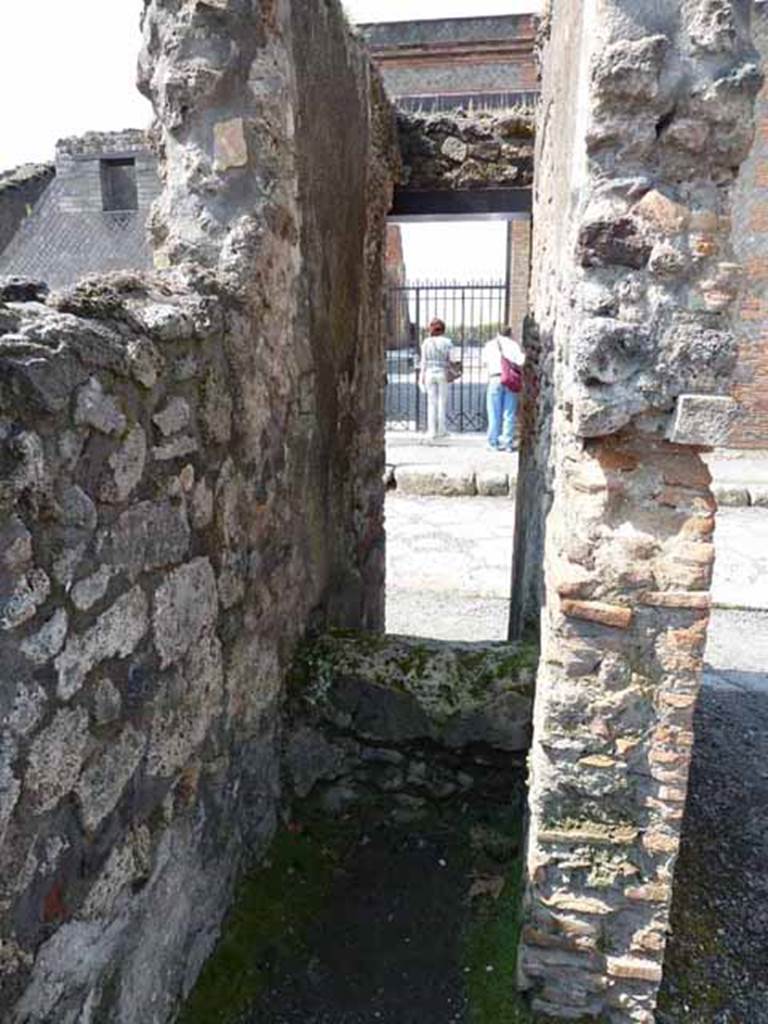 VIII.3.20 Pompeii. May 2010. Steps to upper floor, taken from inside VIII.3.21. Looking west towards Via delle Scuole.