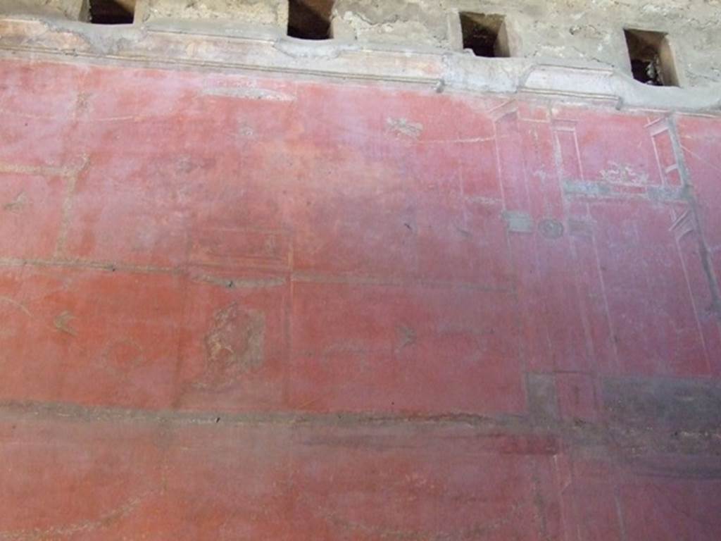 VIII.5.37 Pompeii. March 2009. Room 14, central section of upper south wall of oecus. 