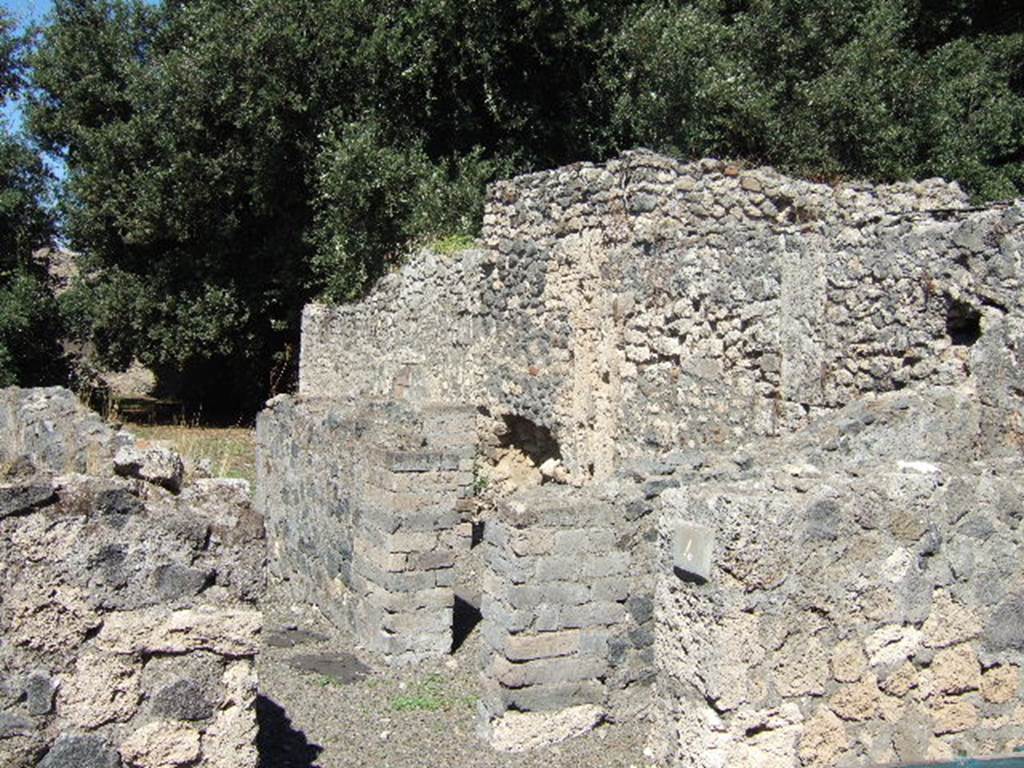 VIII.6.4 Pompeii. September 2005. Two rooms on right (east) of corridor.