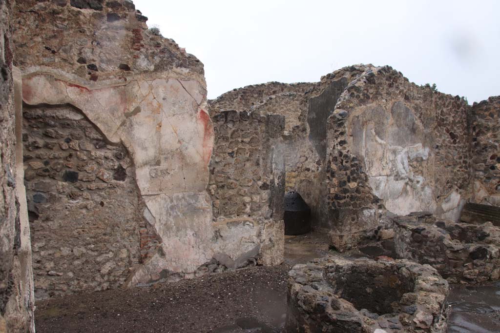 VIII.6.11 Pompeii. October 2020. Looking north across bakery room. Photo courtesy of Klaus Heese.