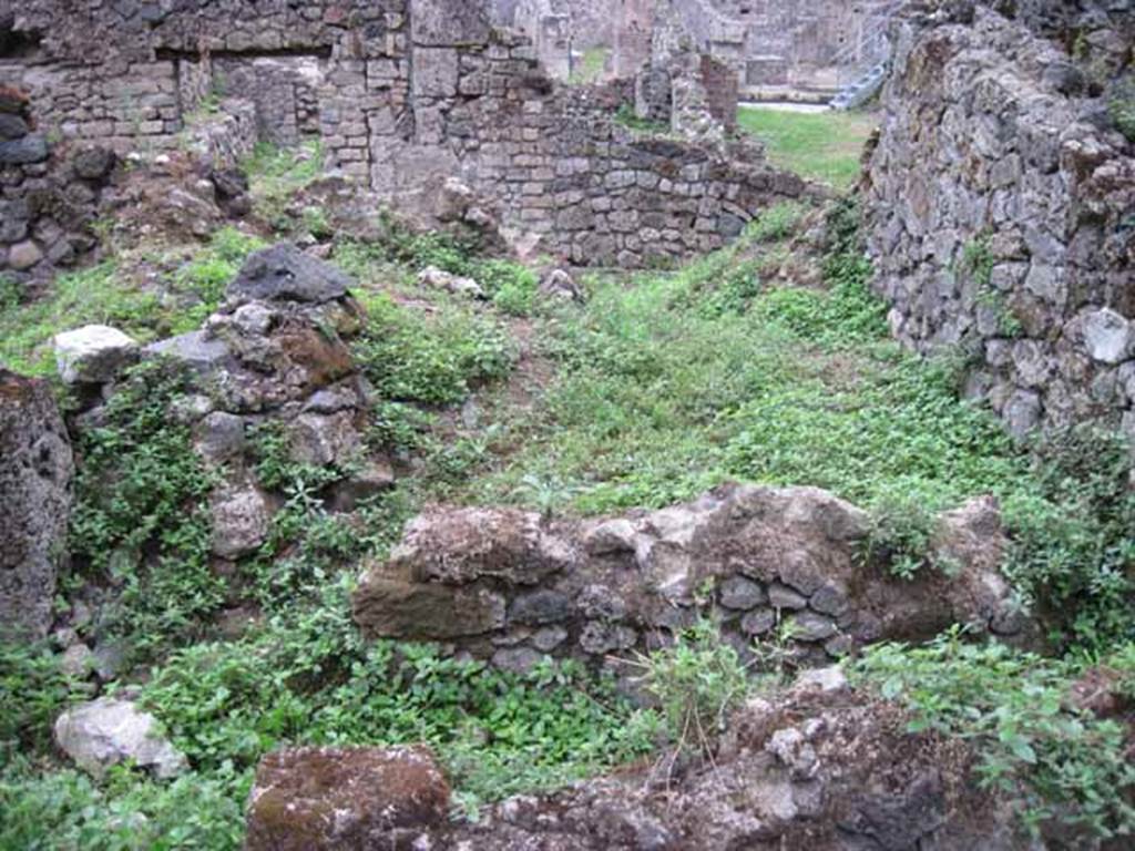 VIII.7.6 Pompeii. September 2010.  Room 2 of four, on east side of corridor, looking east towards road. Photo courtesy of Drew Baker.
