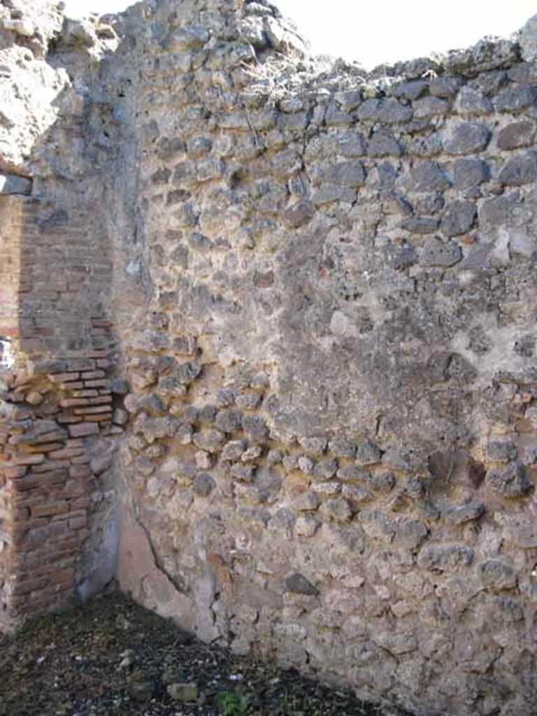 VIII.7.26 Pompeii. September 2010. South wall and south-east corner of third room. Photo courtesy of Drew Baker.
